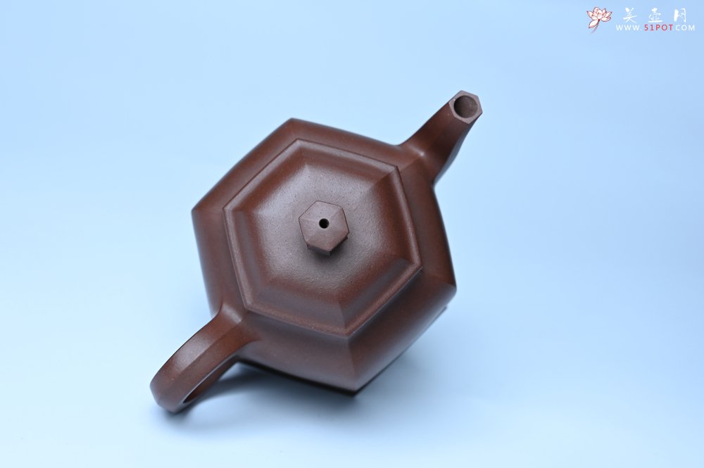 紫砂壶图片：美壶特惠 精致全手工六方金钟 泥料超好 - 美壶网