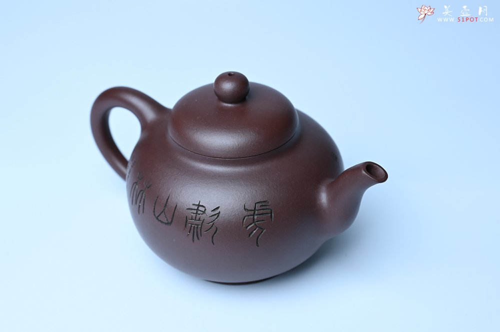 紫砂壶图片：油润黄龙山底槽青 全手工熹微壶 文气装饰 虎啸山林 期待与您结缘 - 美壶网