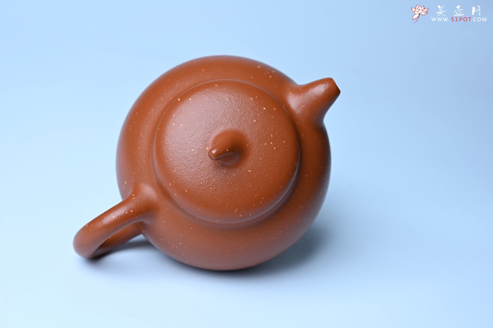 紫砂壶图片：美壶特惠 特好红泥桂花砂茄段壶 茶人醉爱 - 美壶网