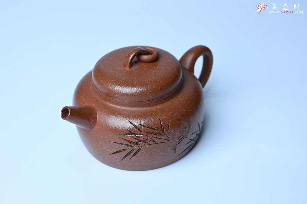 紫砂壶图片：美壶特惠 养过油润降坡泥圈钮德中壶 茶人醉爱 - 美壶网