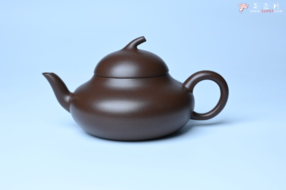 紫砂壶图片：美壶特惠 特好老紫泥茄段梨形壶 茶人醉爱 - 美壶网