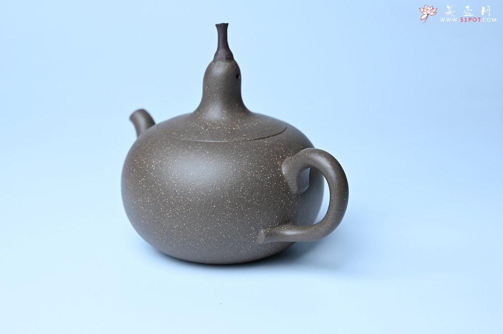 紫砂壶图片：美壶特惠 精致青段大肚茄子壶 茶人醉爱 - 美壶网