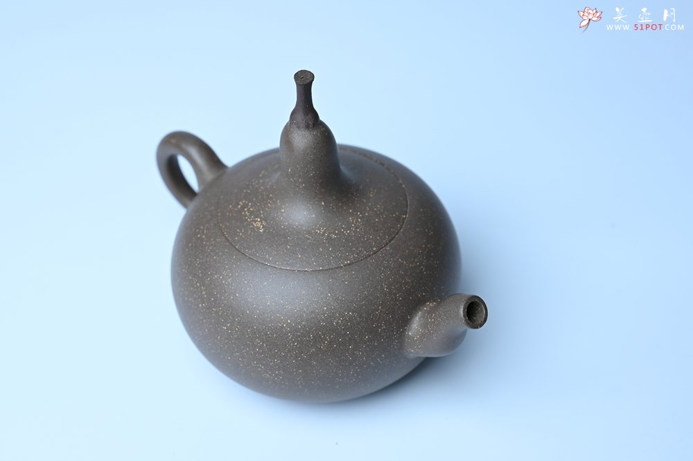 紫砂壶图片：美壶特惠 精致青段大肚茄子壶 茶人醉爱 - 美壶网