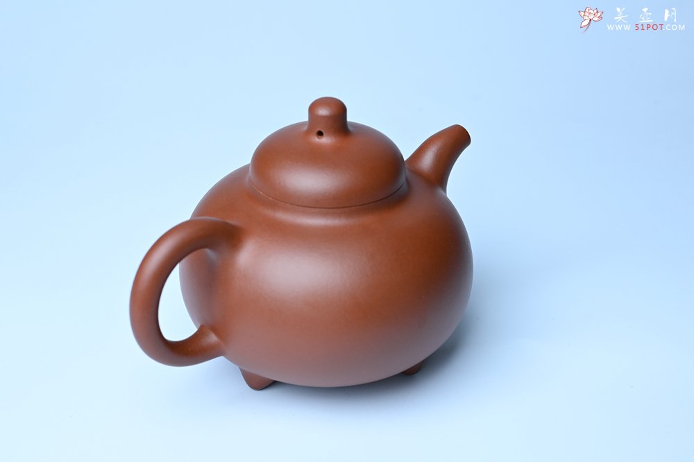 紫砂壶图片：潜力股周小培老师 老师家藏黄龙山一号井小红泥 全手工乳鼎壶 - 美壶网