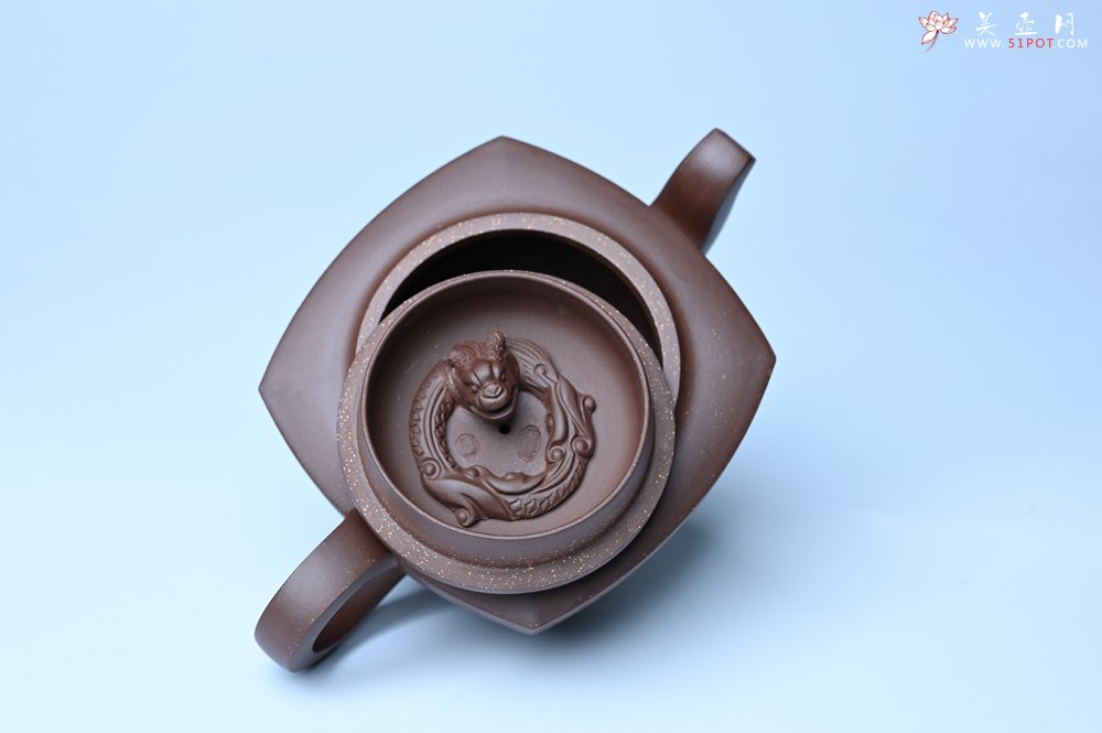 紫砂壶图片：美壶年底特惠 精工卧虎藏龙壶 难度大 茶人醉爱 - 美壶网