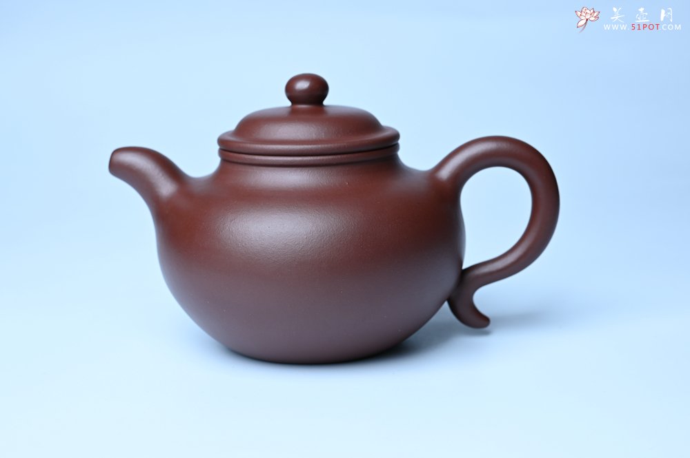 紫砂壶图片：潜力股周小培老师 4号井深井红皮龙 超精致全手工莲子茶壶 - 美壶网