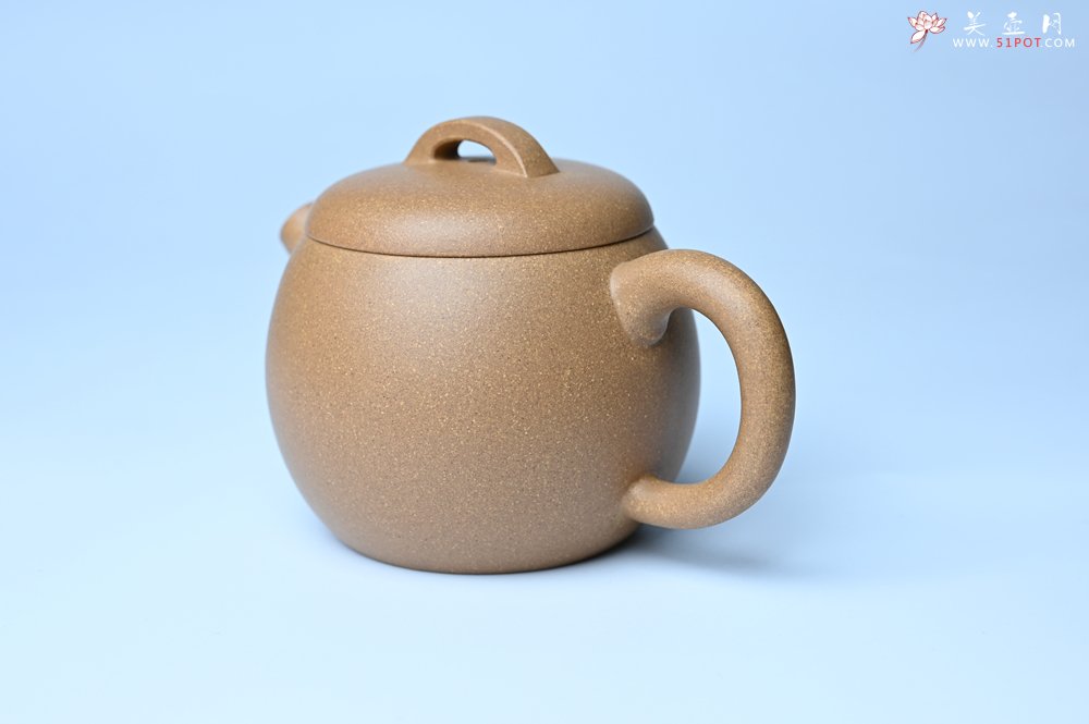 紫砂壶图片：美壶特惠 特好老黄段泥精致大炮巨轮壶 茶人醉爱 - 美壶网