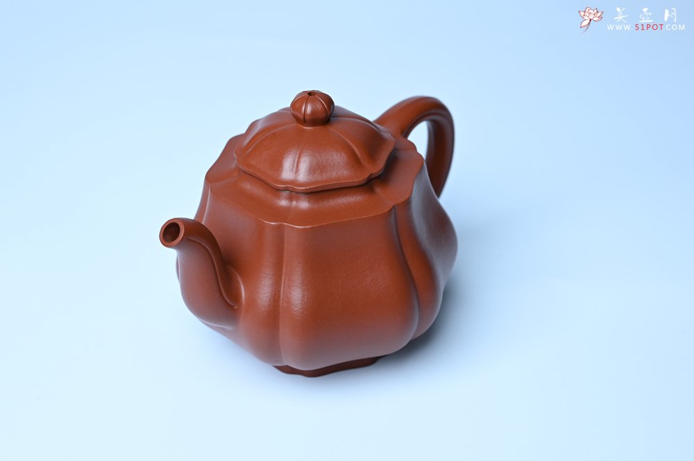 紫砂壶图片：美壶特惠 老朱泥高菱壶 茶人醉爱 - 美壶网