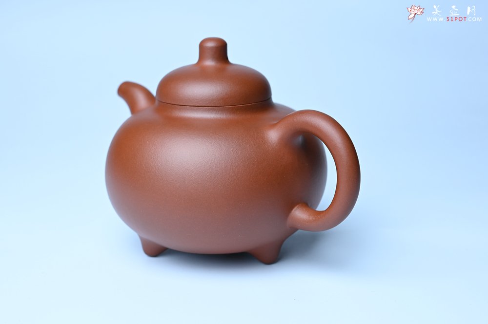紫砂壶图片：潜力股周小培老师 老师家藏黄龙山一号井小红泥 全手工乳鼎壶 - 美壶网