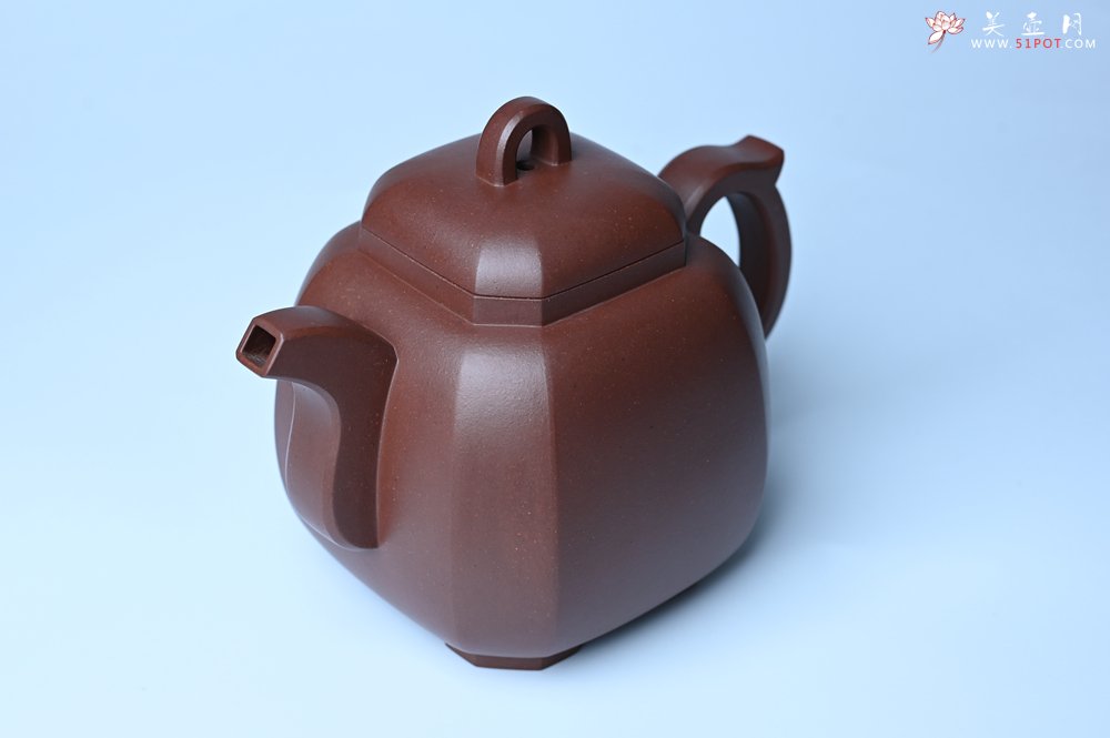 紫砂壶图片：实力派张海艳全手工家藏底槽清精工福临八方壶 气势磅礴 - 美壶网