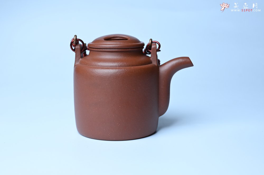 紫砂壶图片：美壶特惠 特好红皮龙精工洋桶壶 茶人醉爱 - 美壶网
