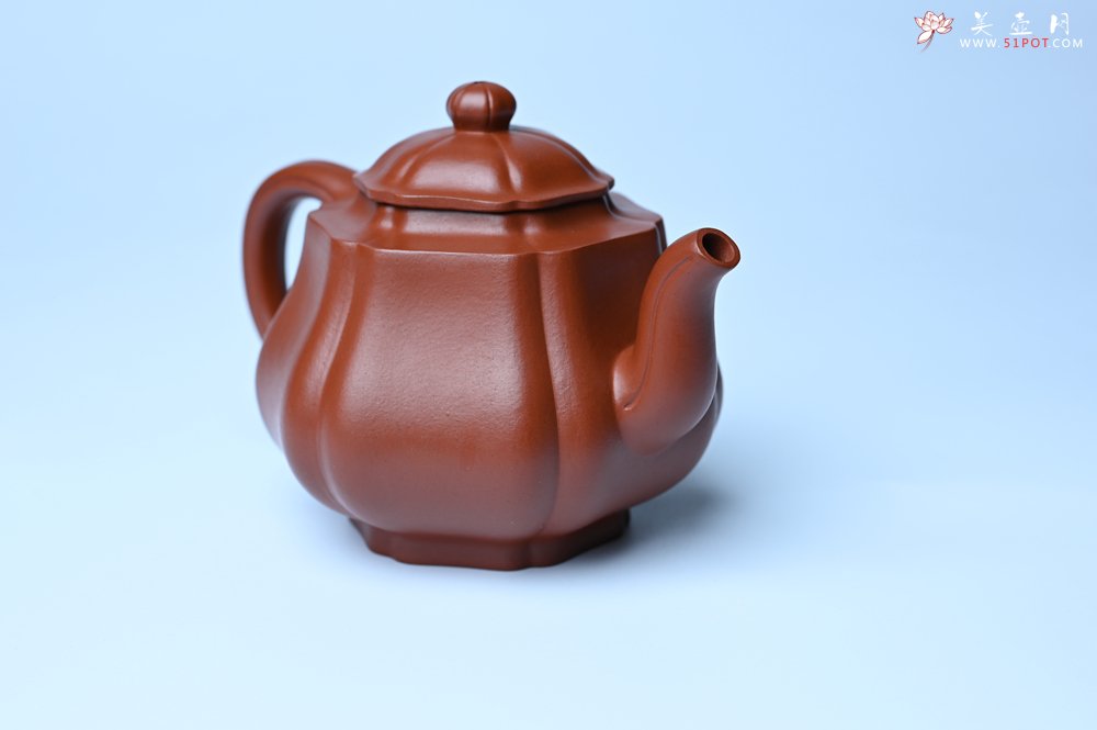 紫砂壶图片：美壶特惠 老朱泥高菱壶 茶人醉爱 - 美壶网