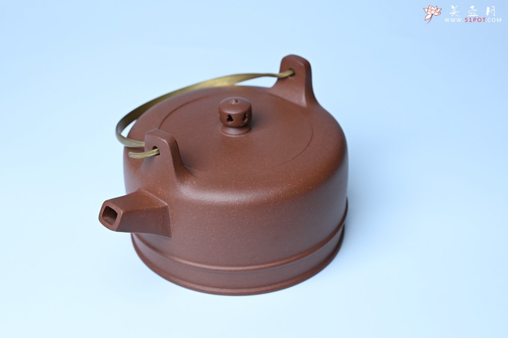 紫砂壶图片：美壶特惠 手工手制精致紫泥提梁壶 茶人醉爱 - 美壶网