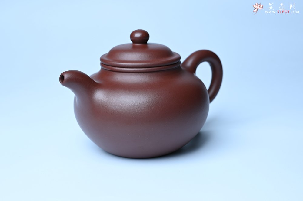 紫砂壶图片：潜力股周小培老师 4号井深井红皮龙 超精致全手工莲子茶壶 - 美壶网