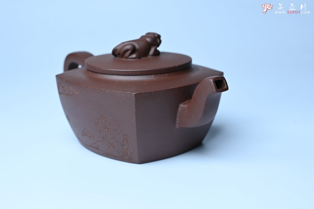 紫砂壶图片：美壶年底特惠 精工卧虎藏龙壶 难度大 茶人醉爱 - 美壶网