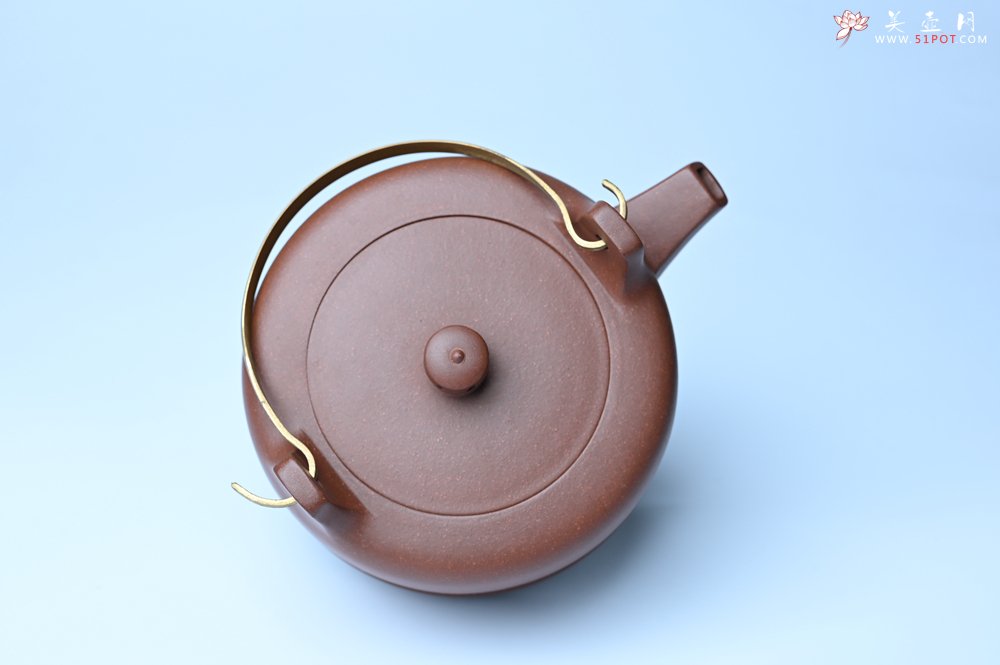 紫砂壶图片：美壶特惠 手工手制精致紫泥提梁壶 茶人醉爱 - 美壶网