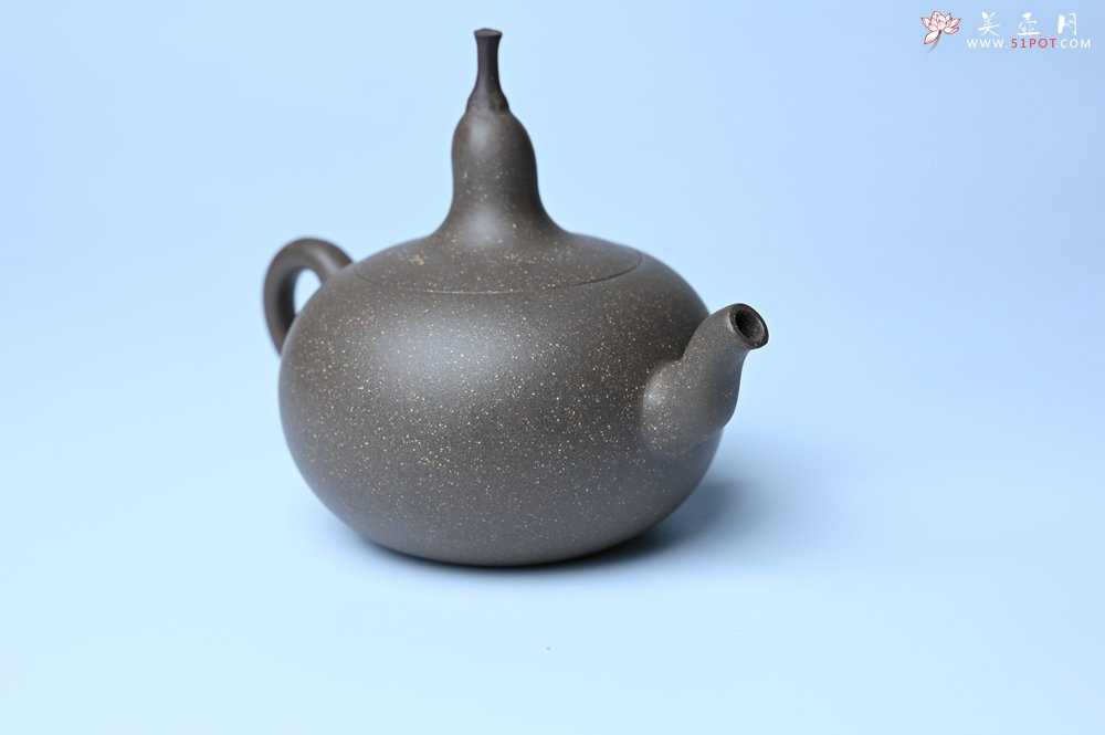 紫砂壶图片：美壶特惠 精致青段大肚茄子壶 茶人醉爱 - 美壶网