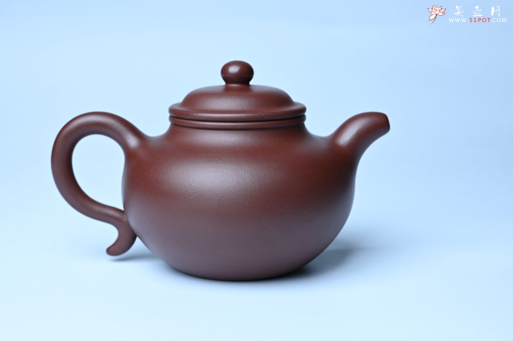 紫砂壶图片：潜力股周小培老师 4号井深井红皮龙 超精致全手工莲子茶壶 - 美壶网