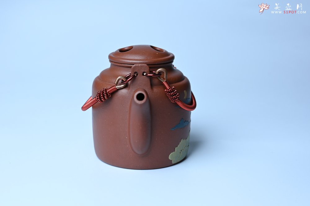 紫砂壶图片：美壶特惠 特好红皮龙精工洋桶壶 茶人醉爱 - 美壶网