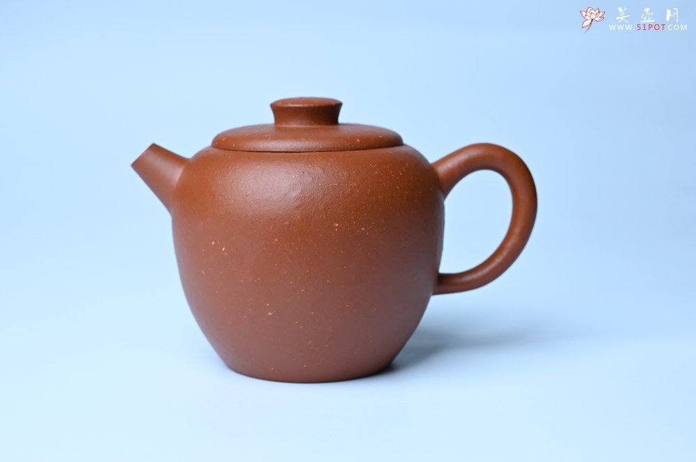 紫砂壶图片：美壶特惠 精品粗砂红泥巨轮壶 茶人醉爱 - 美壶网