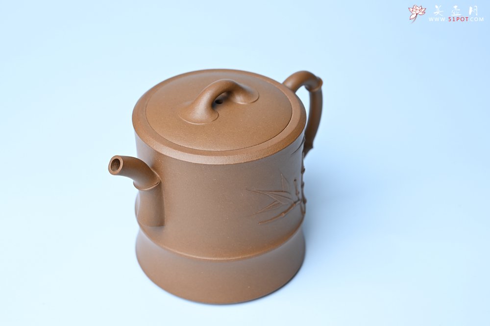 紫砂壶图片：美壶特惠 精工黄金段泥竹段 挺拔秀雅 茶人醉爱 - 美壶网