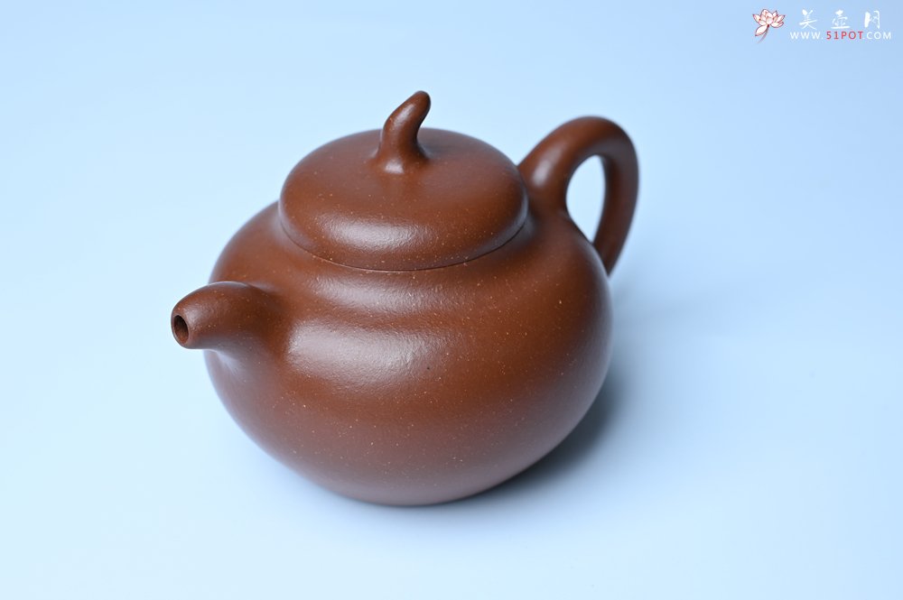 紫砂壶图片：潜力股周小培老师 油润降坡泥全手工茄瓜壶 - 美壶网