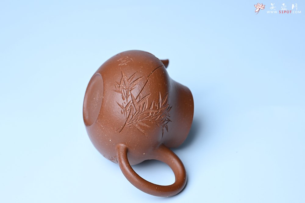 紫砂壶图片：美壶特惠 特好朱泥居不可无竹梨形壶 茶人醉爱 - 美壶网