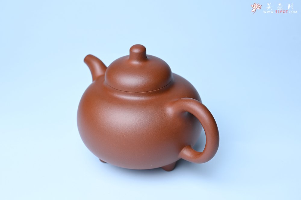 紫砂壶图片：潜力股周小培老师 老师家藏黄龙山一号井小红泥 全手工乳鼎壶 - 美壶网