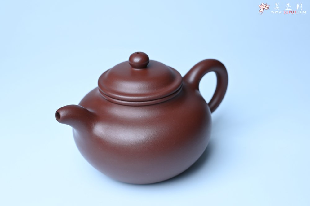 紫砂壶图片：潜力股周小培老师 4号井深井红皮龙 超精致全手工莲子茶壶 - 美壶网