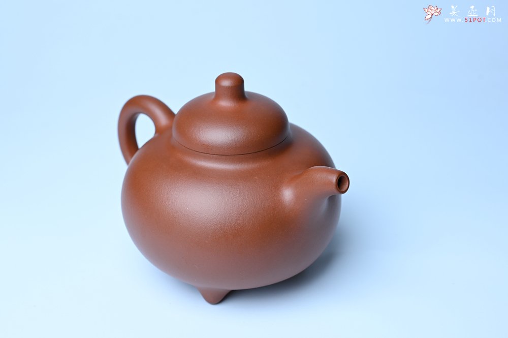 紫砂壶图片：潜力股周小培老师 老师家藏黄龙山一号井小红泥 全手工乳鼎壶 - 美壶网