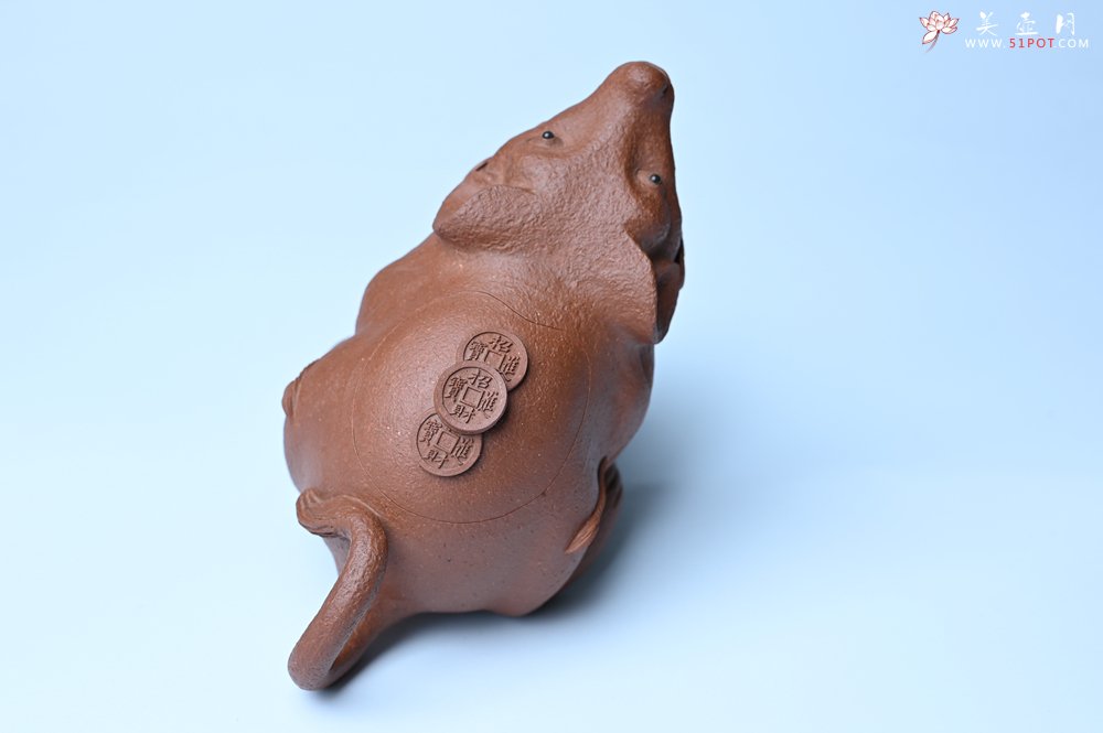 紫砂壶图片：美壶特惠 优质降坡泥鼠你有钱壶壶 茶人醉爱 - 美壶网