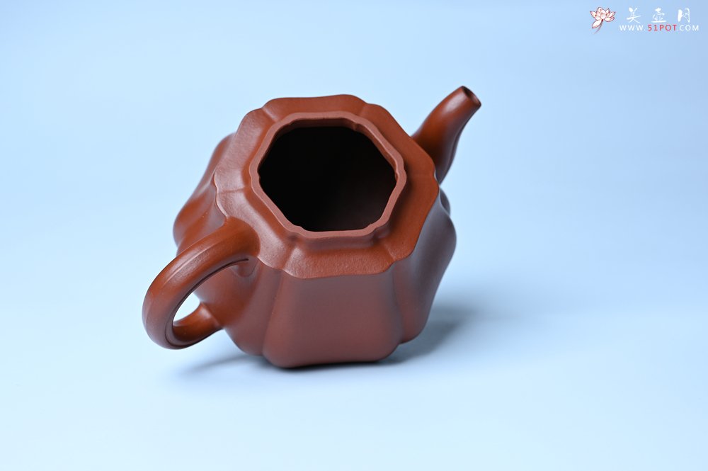 紫砂壶图片：美壶特惠 老朱泥高菱壶 茶人醉爱 - 美壶网