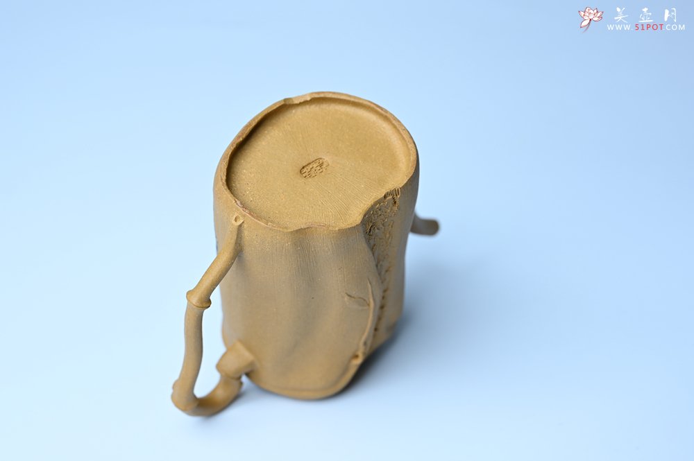 紫砂壶图片：美壶特惠 黄金段泥全手工君竹壶 茶人醉爱 - 美壶网