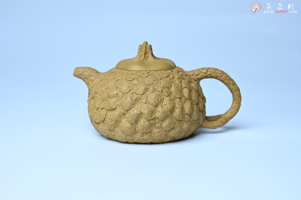 紫砂壶图片：美壶特惠 全手工黄段供春 肌理有老树瘿的感觉 灰常赞 - 美壶网