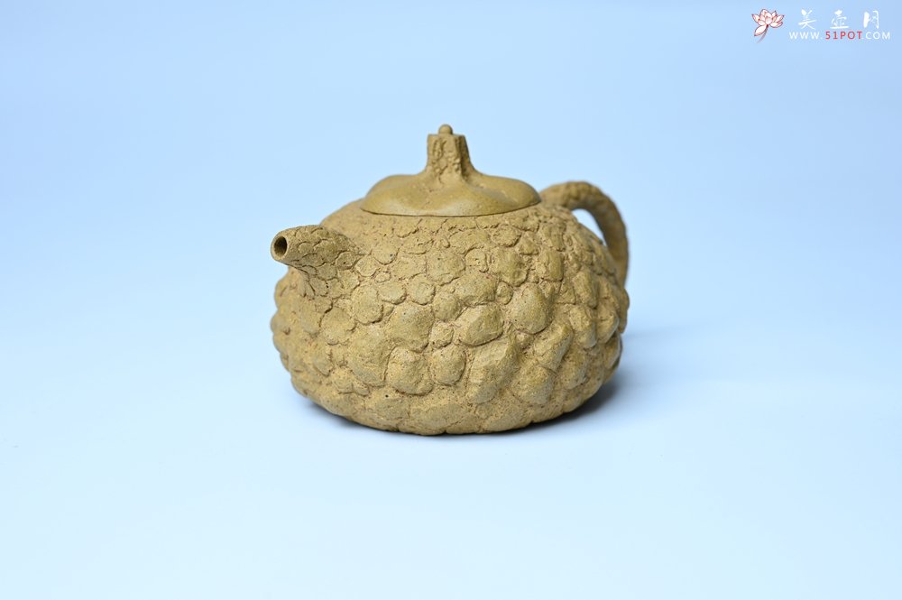 紫砂壶图片：美壶特惠 全手工黄段供春 肌理有老树瘿的感觉 灰常赞 - 美壶网