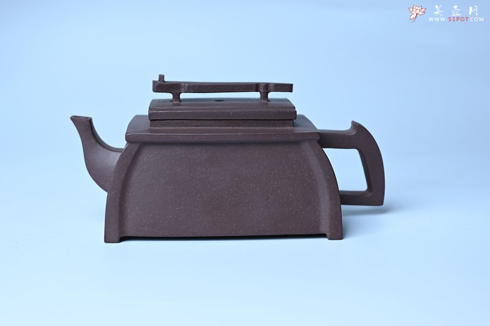 紫砂壶图片：美壶特惠 精致紫泥琴壶 难度大 茶人醉爱 - 美壶网