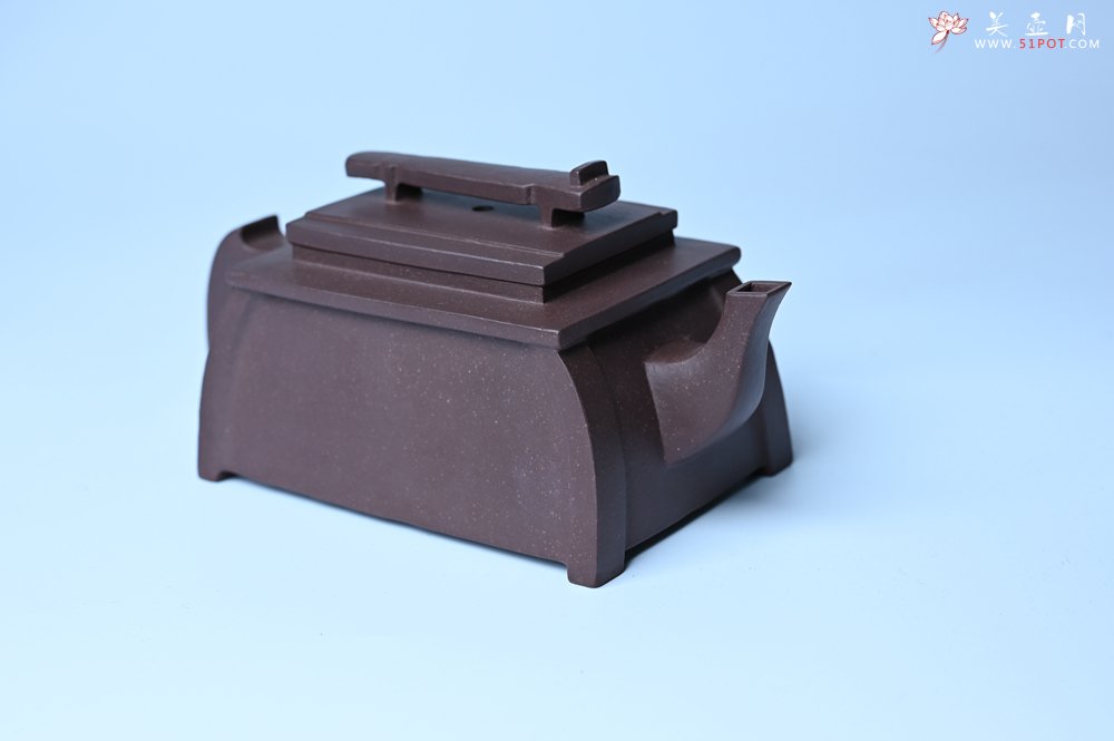 紫砂壶图片：美壶特惠 精致紫泥琴壶 难度大 茶人醉爱 - 美壶网