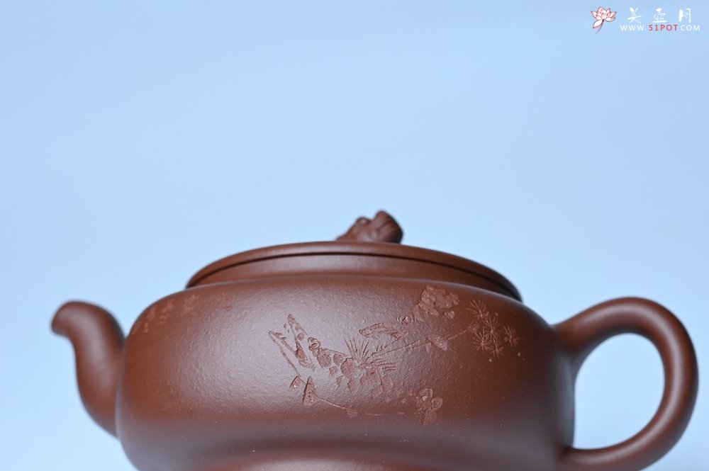 紫砂壶图片：美壶特惠 精致优质紫泥祥瑞壶 难度大 茶人醉爱 - 美壶网