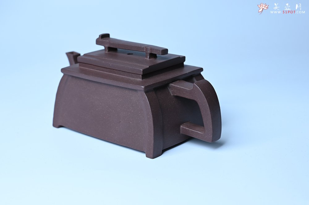 紫砂壶图片：美壶特惠 精致紫泥琴壶 难度大 茶人醉爱 - 美壶网