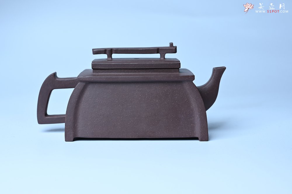 紫砂壶图片：美壶特惠 精致紫泥琴壶 难度大 茶人醉爱 - 美壶网