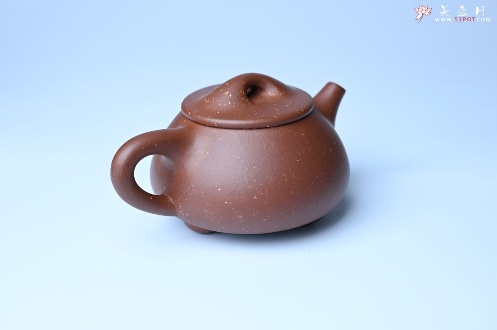紫砂壶图片：美壶特惠 精致特好紫玉金砂满瓢景舟石瓢壶 做工和泥料不输千元作品 - 美壶网