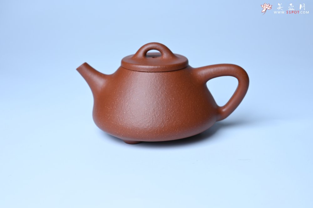 紫砂壶图片：美壶特惠 精致特好黄龙山宝山矿区红降坡泥小子冶石瓢壶 - 美壶网