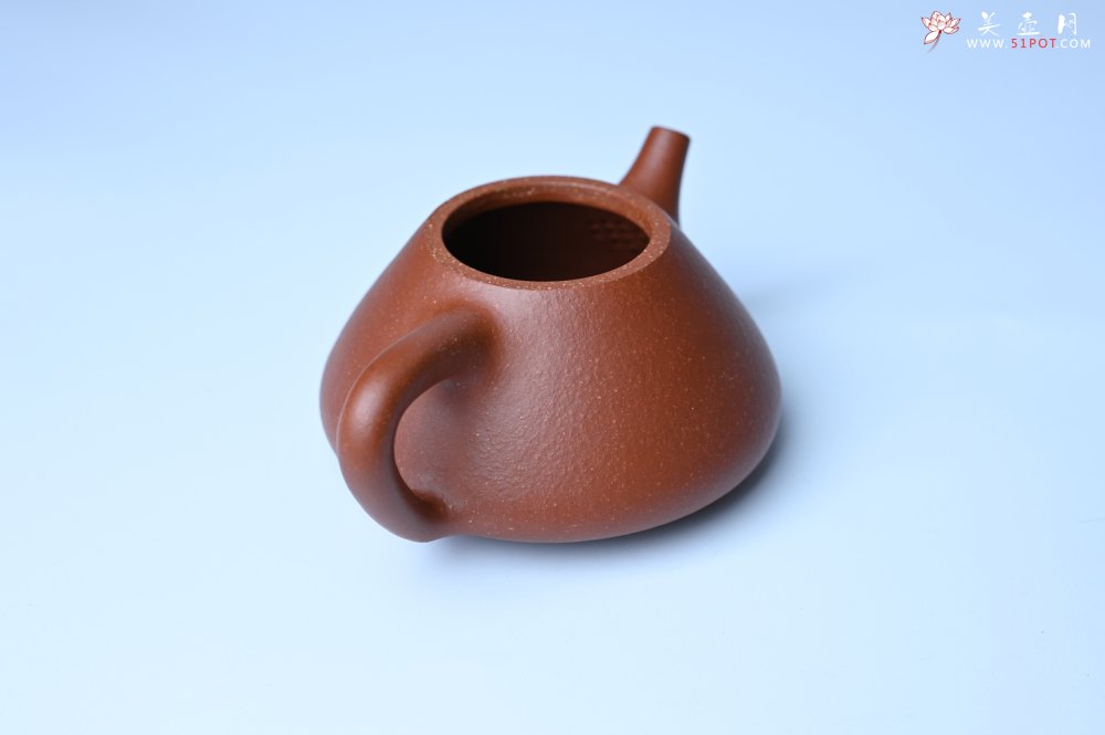 紫砂壶图片：美壶特惠 精致特好黄龙山宝山矿区红降坡泥小子冶石瓢壶 - 美壶网