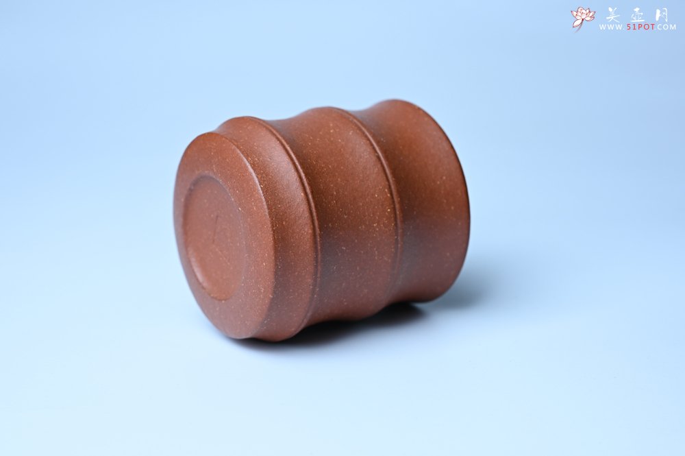 紫砂壶图片：美杯特惠 精致厚实特好降坡泥竹节主人杯 - 美壶网