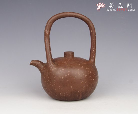 紫砂壶图片：玉麟铺砂提梁 - 美壶网