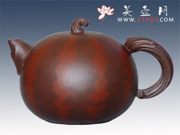 紫砂壶图片：西瓜纹绞泥 - 美壶网
