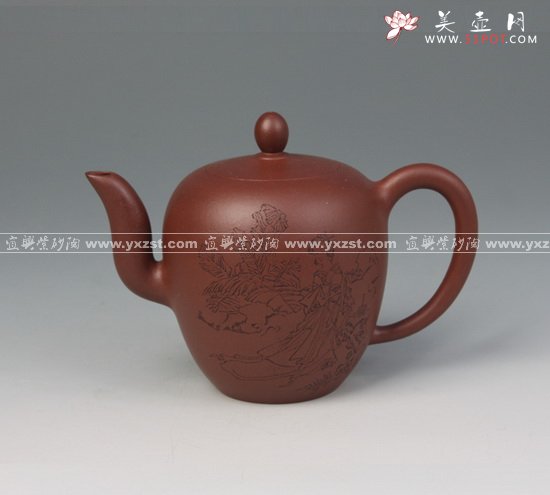 紫砂壶图片：四大美女_貂婵拜月 - 美壶网