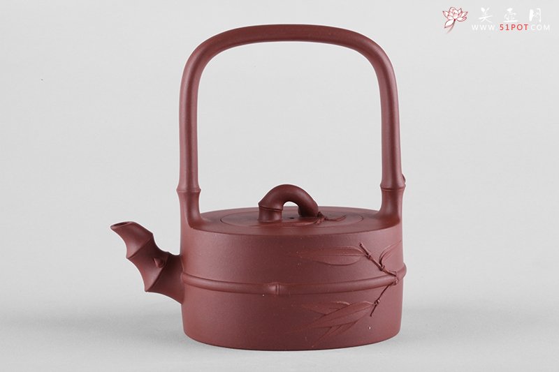 紫砂壶图片：竹段提梁 - 美壶网