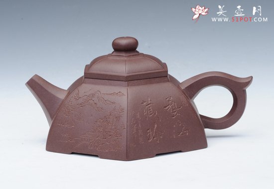 紫砂壶图片：斗顶六方 - 美壶网