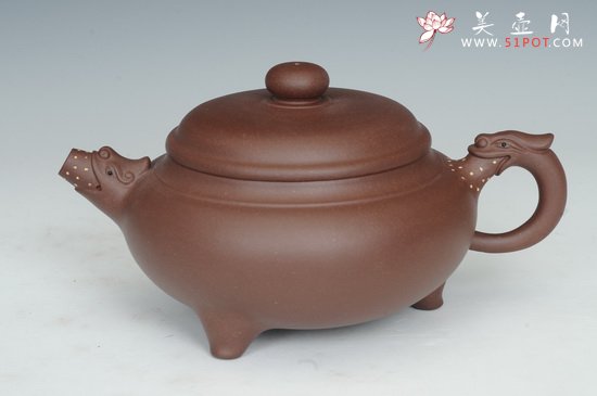 紫砂壶图片：三脚龙珠 - 美壶网